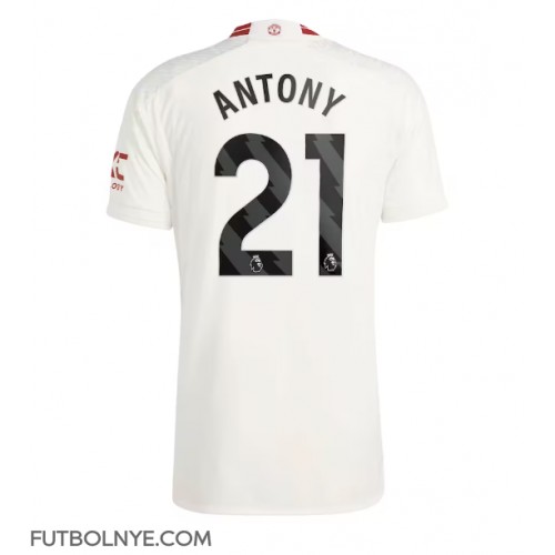Camiseta Manchester United Antony #21 Tercera Equipación 2023-24 manga corta